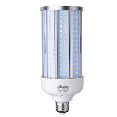 Imagem de Auzilar Lâmpada LED 60W E26 6000Lm 6500K Branco Frio, Lâmpada LED Milho para Área Grande Interna, 85V-265V