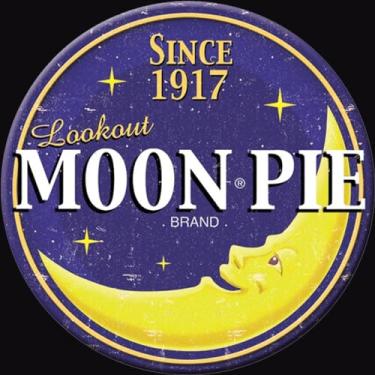 Imagem de Ímã de geladeira redondo com logotipo Moon Pie da Desperate Enterprises, 7,6 cm de diâmetro