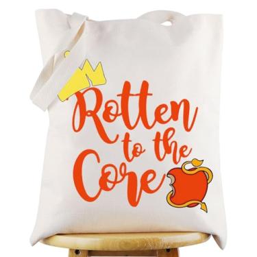 Imagem de WZMPA Sacola de lona Descendants Mal Evie Fans Gift Rotten To The Core Bolsa de ombro Evil Queen Merchdise, Bolsa Rotten & Core, Large