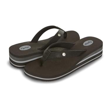 Imagem de Floopi Sandálias de salto alto para mulheres, tapete de ioga confortável para suporte, plataformas de dedo para o verão, Preto, B, 40