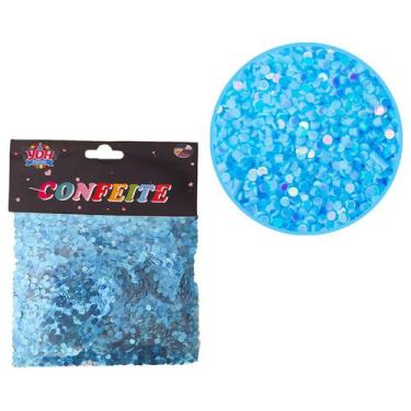 Imagem de Mini Confete Metalizado para Balão Redondo - Extra Festas, Azul claro