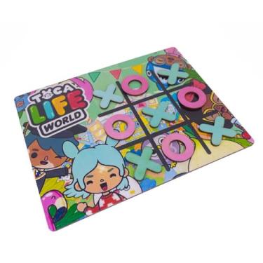 Imagem de 10un Jogo da velha Toca Life World Mdf Lembrancinha Aniversário