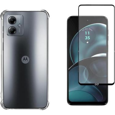 Imagem de KIT Capa Anti-Impacto + Película De Privacidade 3D para Moto G14 (Tela