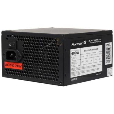 Imagem de Fonte PC 400W Fortrek Black Hawk, certificação 80 Plus White  FORTREK