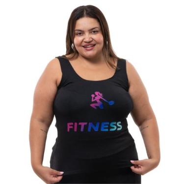 Imagem de Regata Feminina Academia Ginástica Personalizada Blusa Cavada Fitness 