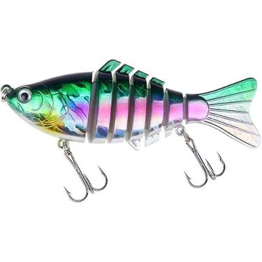 Imagem de 1 iscas de pesca multicoloridas, 10 cm, 15,6 g, plástico, artificial, realista, ferramentas de pesca, acessório para entusiastas de pesca, amantes de pesca, robalo, truta, iscas, iscas, atrativosDD