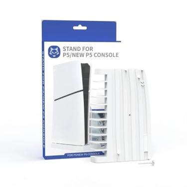 Imagem de Base Suporte Para Playstation 5 e PS5 Slim Digital e Ultra Suporte Para 11 Jogos Branco