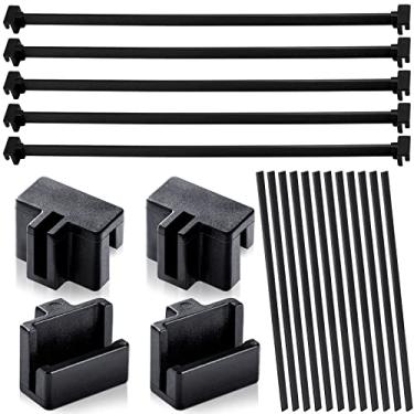 Imagem de Epakh O conjunto de 36 trilhos de armário de arquivo de metal inclui 12 trilhos divisores de gabinete, 24 clipes de trilho de arquivo suspensos para barras de moldura de pasta suspensa, armazenamento