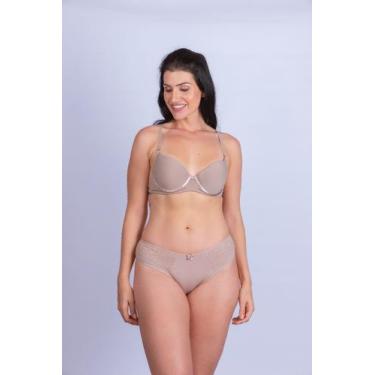 Imagem de Calcinha de Renda e Lycra - Stella Bernardi, GG, Marrom chocolate