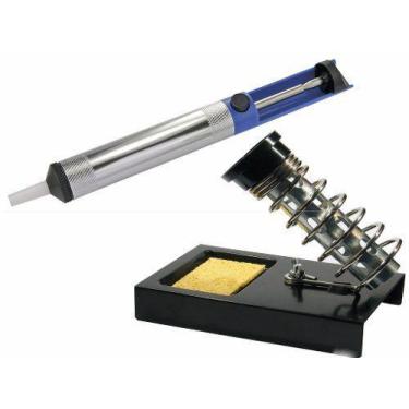 Imagem de Suporte ferro solda + sugador de solda profissional-ALLTECH