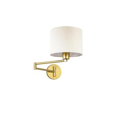 Imagem de Lustre Arandela Articulável Cúpula Redonda Dourado 484 - ILUMINAMUNDO