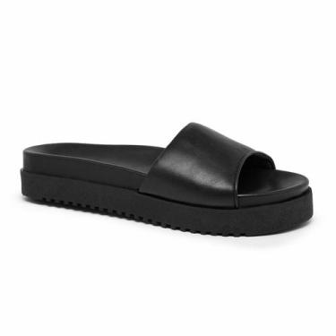 Imagem de Sandália Chinelo Slide Feminino - Calçados Em Casa, Preto, 36, Feminin