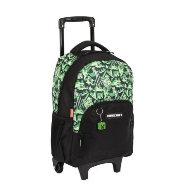 Imagem de Mochila De Rodas Minecraft Game Creeper Infantil Escolar