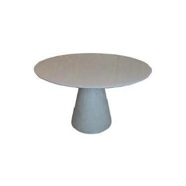 Imagem de Mesa de Jantar Cone 140cm Cimento Queimado + Vidro - Personal Decor, C