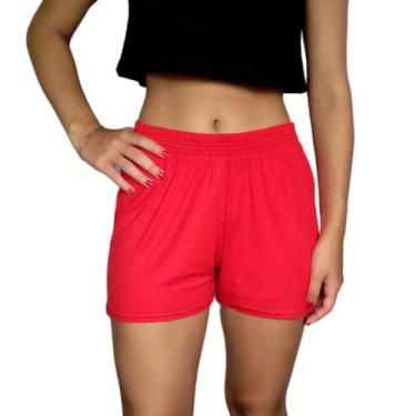 Imagem de Short Feminino Curto Soltinho Elástico Liso Viscolycra Pp ao Plus Size