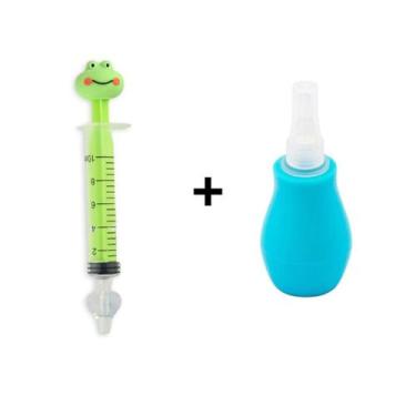 Imagem de Kit Aspirador Nasal  Seringa Lavagem Nasal Bichinhos Divertidos - Vila