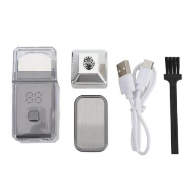 Imagem de Barbeador Elétrico para Homens, Barbeador Facial Compacto Com Cabeça de Cabelo No Nariz, Aparador de Barba Sem Fio Recarregável, IPX7 à Prova D'água, Silencioso, Kit de Limpeza