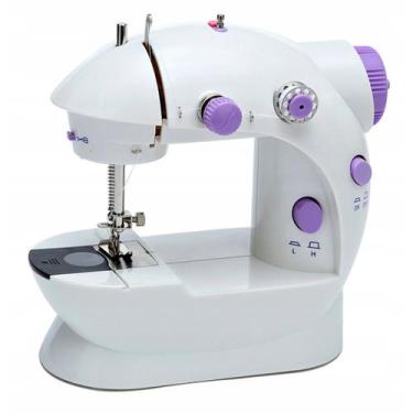 Imagem de Mini Maquina Costura Elétrica Portátil Roupa Bivolt Pedal - BELLATOR