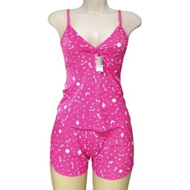 Imagem de Baby Doll Conjunto Pijama Feminino Adulto - Wju Jeans, G, Rosa