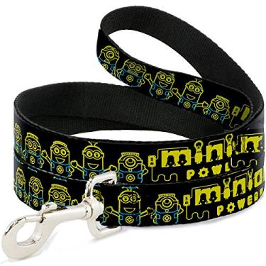 Imagem de Buckle-Down Coleira para animais de estimação - Minions elétricos alimentado por Minions preto/amarelo/azul - 1,8 m de comprimento - 2,5 cm de largura
