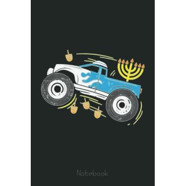 Imagem de Kids Monster Truck Menorah Dreidel Toddler Boys Hanukkah Kids Notebook: Funny Monster Trucks Gifts for Kids Great Kids Appreciation Thank Gag Gifts for Girls Toddler Boys Dad Mom