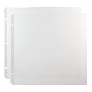 Imagem de Okuna Outpost Páginas de refil de scrapbook e capas de plástico transparente - Protetores de página de carregamento superior - Mangas de plástico de 0,16 mm de espessura - Protege o livro de memória e