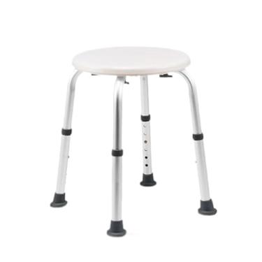 Imagem de predolo Cadeira de chuveiro rotativa ajustável, banco de chuveiro para idosos, antiderrapante, portátil, assento de banho para banheira, banheira estreita, Branco