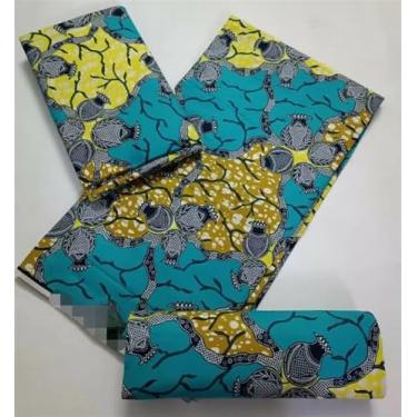 Imagem de Tecido Africano Cera Real Estampa Dourada Soft Pagne Ankara Material de Algodão Prata Nigeriana Gana para Festa de Casamento Vestido para Costurar (conforme a imagem-17)