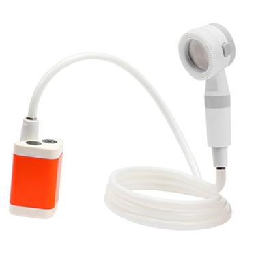 Imagem de Pegciuho Bomba de chuveiro portátil para viagem, chuveiro elétrico conveniente para acampamento, chuveiro externo para limpeza de animais de estimação,