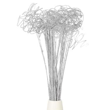 Imagem de PATIKIL Galho encaracolado com glitter, 60 ramos de salgueiro secos naturais, galhos, palitos de árvore de Natal, enfeites de caule para casa, cozinha, casamento, artesanato, artesanato, guirlanda,