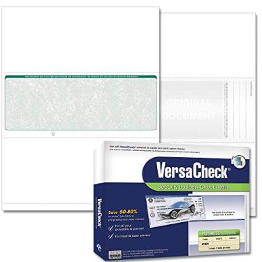 Imagem de VersaCheck Cheques seguros – 1000 verificações de vales de negócios em branco – Green Classic – 1000 folhas formulário #1001 – verifique no meio
