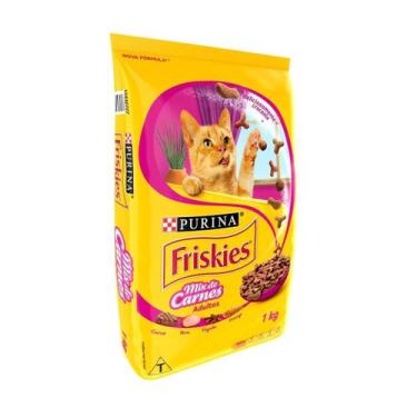 Imagem de Ração Purina Friskies para Gatos Adultos Mix de Carne 1kg - NESTLÉ PUR