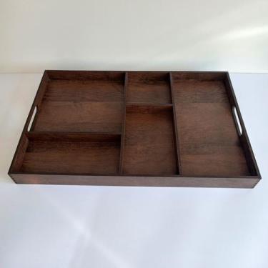 Imagem de Bandeja com divisórias organizadora madeira 60x37cm - Fábrica de Utili