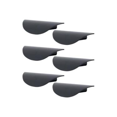 Imagem de 6 Puxadores Concha Colonial Gaveta Dourado Provençal 64mm (Preto Fosco)