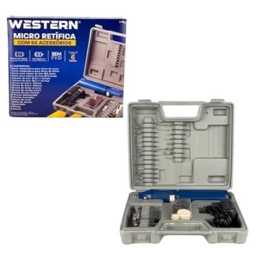 Imagem de Micro Retífica Profissional Ultra Qualidade 127/220V Velocidade 10.000rpm Hastes Lixas Discos Escovas Pontas Pinças Brocas R-60