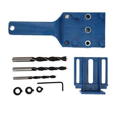 Imagem de MUNEFE Localizador de furos para carpintaria, ferramentas de gabarito de bolso autocentrantes portáteis, ferramentas de guia de cavilha de perfuração para marcação de perfuração (MUNEFETTbFWEVz-12)