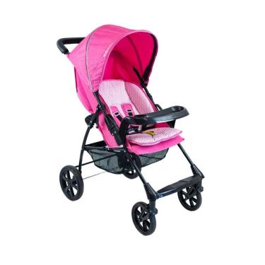 Imagem de Carrinho de Bebê Romano Rosa - Galzerano