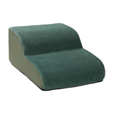 Imagem de Baoblaze Escadas de cães degraus de cachorro, vistosos com tampa lavável, leve, macia, degraus de estimação rampa para cães para cães mais velhos gatos de, Verde