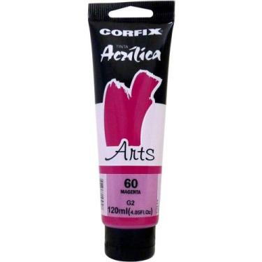 Imagem de Tinta Para Tela Acrílica Arts Corfix 120ml G2 - Magenta 060