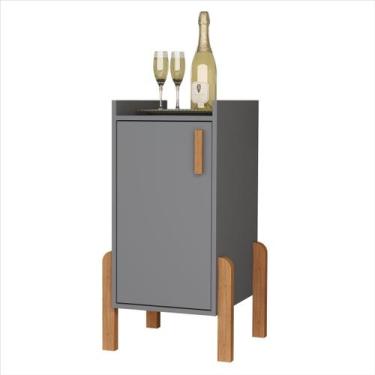Imagem de Armário Balcão para Cozinha Poseidon Cinza 1 Porta Sal