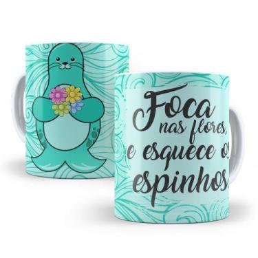 Imagem de Caneca de Cerâmica 325ml Foca Focada - Mecolour