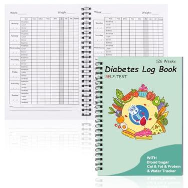 Imagem de Caderno de registro de diabetes espiral A5 semanal de registro de diabetes diário de açúcar no sangue diário de registro de diabetes diário de registro de açúcar no sangue A5 diário de autoteste para