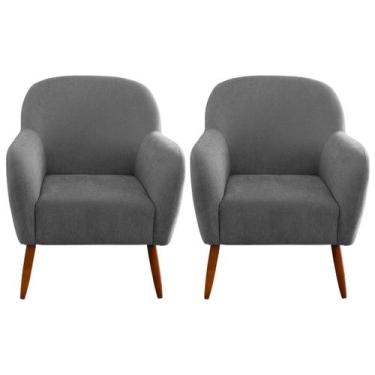 Imagem de Kit 2 Poltronas para Sala Decorativas Pés Palito Lapazze - Konfort, Li