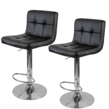 Imagem de Kit 2 Banquetas Gomos Para Cozinha Preta - UNIVERSAL MIX