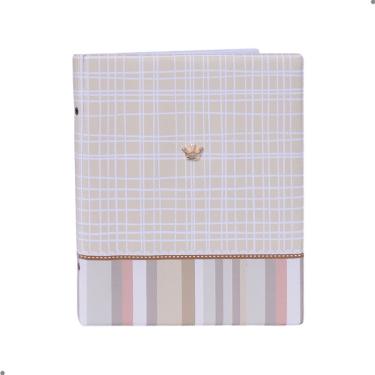 Imagem de Álbum Príncipe 40 Fotos 20x25 luxo bege Coroa Bebê Infantil