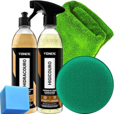 Imagem de Kit Produtos de Limpeza e Hidratação de Couro em Geral Hidracouro Higicouro 500 ml Vonixx