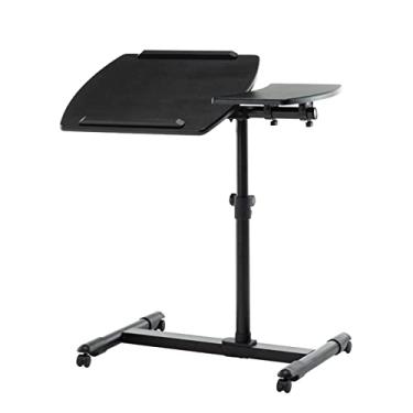 Imagem de Mesa dobrável ajustável para cama de hospital, mesa móvel para laptop - mesa de carrinho portátil, estação de trabalho para computador