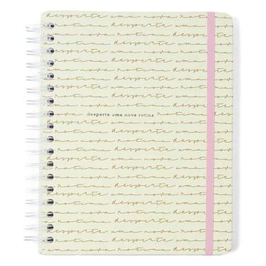 Imagem de Caderno Espiral Kemily Pautado 17X24 Desperte Off White 160