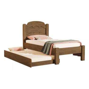 Imagem de Cama Solteiro Padrão 188x90 Cm com Auxiliar MDF Resistente Confortável
