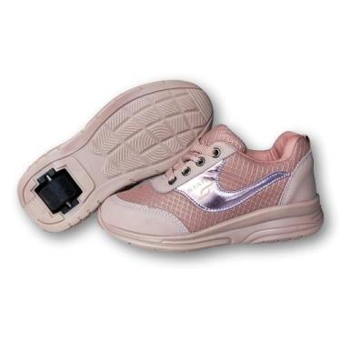 Imagem de Tênis Infantil Feminino e Masculino Rodinha Removível Patins Confortáv